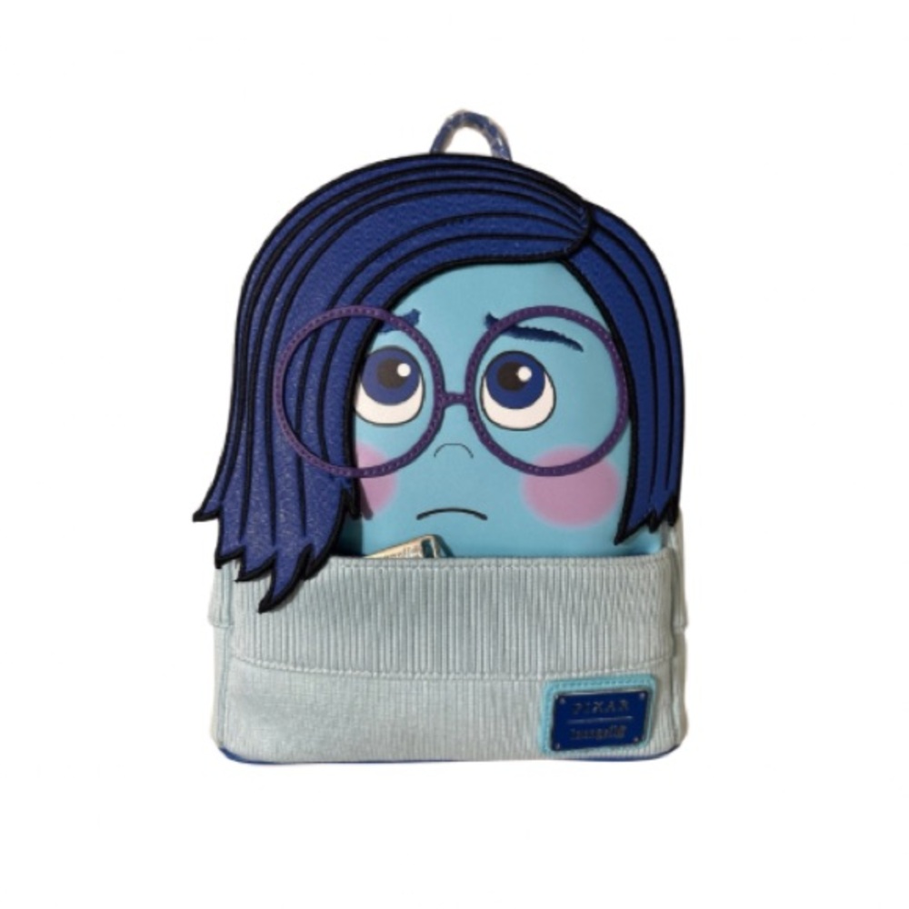 Authentic Inside Out 2 Sadness Cosplay Mini Backpack NWT